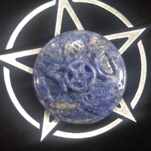 Sodalite Triple Moon crescent - Picture 2 of 2